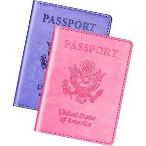New Passport Holder for Travel Cruise Essentials 2 Pcs, Passport Cover